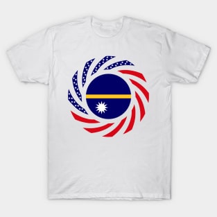 Nauru American Multinational Patriot Flag Series T-Shirt